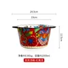 Bols Bol anti-soupe anti-soupe à double oreille peint à la main créatif Seau à glace aux fruits à la maison Grand micro-ondes