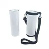 Sublimación Blanco En blanco 20 oz Tumbler Tote Paño de buceo Botella de neopreno Mangas con correa ajustable Drinkware Mango Vasos de agua Carrie Covers Venta al por mayor EE