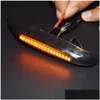 Dekorativa lampor 2x Amber LED -sidomarkör Turn Signal Light for E90 E91 E92 E93 E46 E53 X3 E83 X 1 E84 E81 E82 E87 E88 röklins B DH5XN