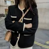 Womens Jackets Women Women Basic Vintage Casual Allmatch College Pockets Overs Coats Designer Prevalente Ins primavera O outono da moda reta Oneck 230223