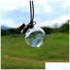 Essential Oils Diffusers Per Bottle Flower Empty Round Cube Glass Car Hanging Bottles Ornament Fragrance Drop Delivery Home Garden D Dhys6