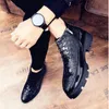 Zapatos de vestir Mocasines de charol masculino High Top Italiano Formal Brogue Oxford Boda Botas de negocios LH-60