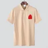 Paul Authentic Summer Pearl Mercerized Cotton Men's Polo Shirt Letter Embroideryカジュアルソリッド半袖TシャツM-XXXXL