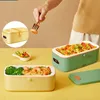 Electric Heated Lunch Boxes 220V 1L Mini Meals Heating Box Automatic Portable Fast Rice Cooker Easy For Travel 230222