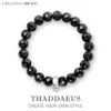 Łańcuch Link Black Stone Bead Bransoletka Europe Europe Style Glam Fashion Good Jewerly for Women 2017 Prezent w klubie G230222