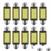 Andra bilbelysningar 10st C5W C10W LED BBS CanBus Festoon31mm 36mm 39mm 41mm Chip Interior Dome Light Reading 12V 24V Error Drop Delive Dhyu6