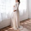 OC 624M72 Nuevo vestido de mujer Victorine Falda embarazada de alta calidad Gasa Encaje Patchwork Piso largo