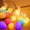 Party Decoration 2m Easter LED Cracked Colorful Eggs Form Light String USB Batteris av leverans Happy Day Decor för Hem 2022 Ny Y2302