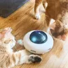 Cat Toys Toy Smart Teaser UFO Pet Turntable ching Training toys USB Charging Replaceable Feather Interactive Auto 230222