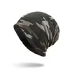 Casquettes de cyclisme Beanie Hat Warm Sports Ski Cap Women/Men Winter Fleece Lined Camouflage Slouchy