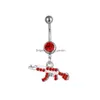 Navel Bell Button Rings D0083 Flower Style Belly Stud Mix Colors Drop Delivery Jewelry Body Dhgarden Dhtox