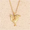 Pendant Necklaces New Fashion Womens Jewelry 24K Gold Color Animal Golden Chicken Independent Necklace Drop Delivery Pendants Dhkq0