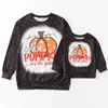 Family Matching Outfits Girlymax Fall Halloween Baby Girls Mommy me Leopard Pumpkin BOO Spooky Boutique Top Tshirts Kids Clothing Long Sleeve 230223