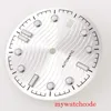 Kits de reparación de relojes, esfera blanca estéril de alta calidad de 31mm para 24 joyas, juego de manecillas de movimiento NH35, piezas, herramientas de ventana de fecha
