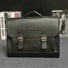 Briefcases Fashion business crazy horse leather handbag fashion leisure briefcase men's classic Shoulder Bag Messenger 230223