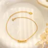 Fußkettchen Mini Goldene Perlen Charme Edelstahl Für Frauen Einfache Link Kette Knöchel Armband Mode Barfuß Sommer Strand Schmuck