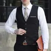 Men's Vests Arrival Dress For Men Slim Fit Suit Vest Male Waistcoat Casual Sleeveless Formal Business Jacket 230222