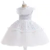 Meisjesjurken Nieuwe aankomst Verjaardagsfeest trouwjurk Pargin Big Bow Baby Girl Jurk voor Girl Palace Princess Avondjurken Kidkleding Z0223