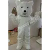 Costumi della mascotte dell'orso polare di prestazioni Vestito operato da partito di Halloween Personaggio dei cartoni animati Carnevale Natale Costume da festa di compleanno di pubblicità di Pasqua