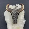 Naszyjniki wisiorek akrylowy byk kształt kształt wisianty inkrustowne dżerowe urok uroków DIY Naszyjnik dla biżuterii