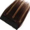 5-Clips One Piece P4/27 Clips In Hair Extensions Brazilian 100% Human Hair Straight Piano Color 14-24inch 60-100g