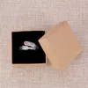 Jewelry Boxes 24pcs Kraft Jewelry Box Gift Cardboard Boxes for Ring Necklace Earring Womens Jewelry Gifts Packaging with Sponge Inside 230222