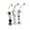 Navel Bell Button Rings D0613 Zircon Mix Colors Belly Stud Drop Delivery Jewelry Body Dhgarden Dhazo