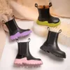 Sneakers Kids Stiefel Herbst Kinder Mode Casual Knöchel High Top Chelsea Stiefel für Baby Girl Schuhe wasserdichte dicke Sohle -Plattform 230223