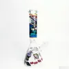 Rökpipor Hookahs 4mm tjocklek Luminus Decal Beaker Bong 9.8 Huvudglasbongar rakt med Ice Catches Retro American Cartoon Dhzox