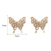 Stud Earrings ESSFF Cute Butterfly Animal Girls Jewelry Crystal Piercing For Women Fashion Gifts Wholesale