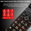 Luxury Double Screen Display Flip Mobile Phone 2G Dual Sim Card GSM Unlock Easy Work Senior Speed Dial Big Key Large Volume SOS FM Radio Flashlight