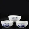 Kommen 7 inch Jingdezhen keramische ramen bowl vintage in-glazuur blauw en wit porselein noedel dumplings rijst servies mixen