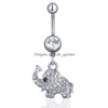 Navel Bell Button Rings D0174 Diamonds Style Belly Ring Mix Colors Drop Delivery Body Dhgarden Dhokn