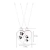 Colliers pendentifs 2 pièces/ensemble couture coeur magnétique pour Couples motif Puzzle collier hommes femmes bijoux de mode