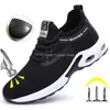 Boots Guyisa Air Cushion Safety Shoes Män kvinnor andas Steel Toe Sneaker Puncture Proof Work Man Protective Shoe 230223