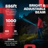 1000 lumen LED ładowna latarnia zasilająca zasilanie podwójna moc Magne Zoom Waterproof Waterproof Tactical Professional Grade Jakość