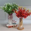 Decorative Flowers 4 Forks Plastic Eucalyptus Leaves Fake Plants Flower Material For Wedding Wall Home Decoration Greenery Plant Leaf Decor