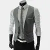 Men's Vests British Style Suit Vest Mens Slim Fit Singlebreasted Formal Businss Dress For Men Waistcoat chaleco hombrechaleco hombre 230222