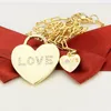 Chains Zircon Stone Engraved Love Heart Pendant Necklace Gold Color Copper Initial Chain Party Neck Jewelry Accessories