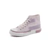 Kleding schoenen hoge top canvas schoenen vrouwen glijden op casual schoenen Koreaanse dames sportschoenen flats vrouwen canvas sneakers dames trainers 230222