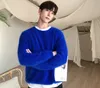 Men's TShirts Solid color pullover round neck bottomed sweater all kinds of gemstone blue mink cashmere fashion men JNS018 230223