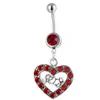 Navel Bell Button Rings D0890 Heart Belly Ring Red Color Drop Leverans smycken Body Dhgarden DHBUV