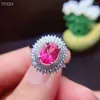 KJJEAXCMY Fine Jewelry S925 Sterling Silver Incrusté Topaze Rose Naturel Fille Mode Gemstone Ring Support Test Style Chinois