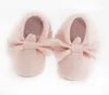 First Walkers Bowknot Leather Baby Shoes Born Boy Girl Multicolor Toddler Red Soft Sole Anti-slip Infant Moccas