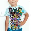 Мужские футболки Мужские футболки T-футболка Mikecrack Kids 3d Cartoon Tops Summer Boys Girl