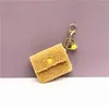 Porte-clés 10 pièces/lot bijoux de mode porte-monnaie en peluche porte-clés filles sac décorations pour femmes accessoires