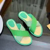 2022 Designer Luxury Women Sandals Cross Belt Flat Slipper Scuff Fashion 212 Summer Low Heel Slippers Slides Flip Flops Sandals Size 34-41