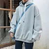 Sweat à capuche pour hommes, grande taille, couleur unie, grands pulls, manteaux, mode Hip Hop, Streetwear, hiver, haute qualité