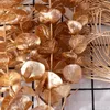 Decorative Flowers Fake Plant Imitation Ginkgo Leaf Golden Home Decor Plastic Three-dimensional Gold Simulation Leaves DIY Ornament