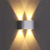 Vägglampa LED -ljus Modern 4W inomhus belyser ner gjord av aluminium för vardagsrum sovrum trappa hall rf170